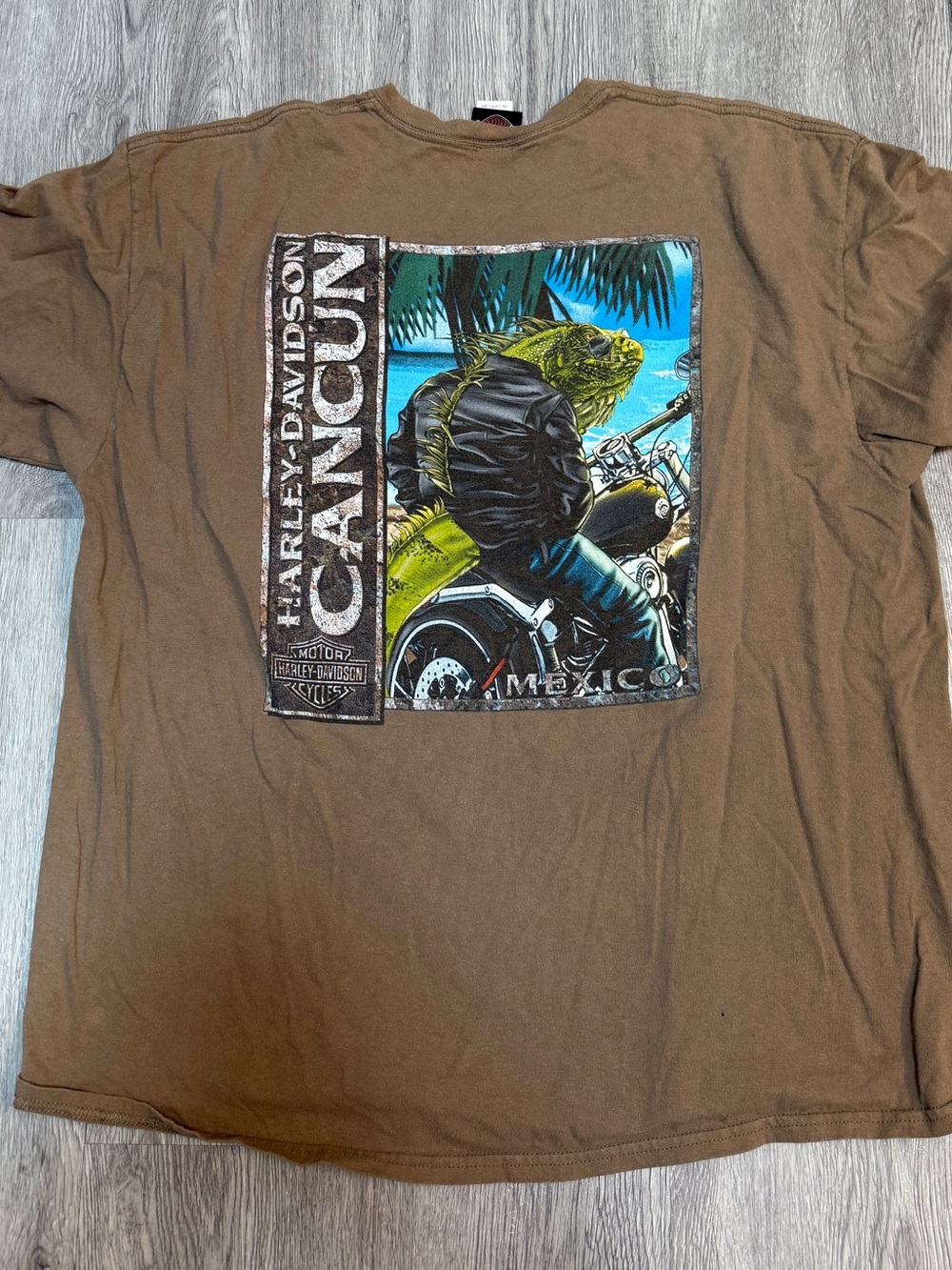 Harley Davidson T-Shirt Men’s 2XL Lizard Biker Graphic Cancun Mexico 2019